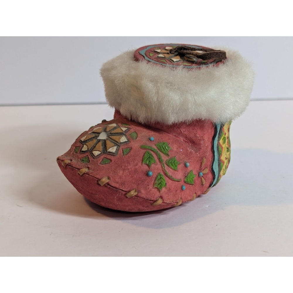 Vintage Friends of the‎ Feather Enesco Moccasin Trinket Box 1999